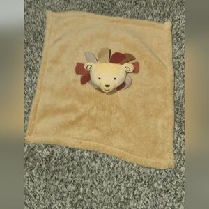CoCaLo Lovey Baby Blanket - Brown Nali Lion Head Plush Fleece 12.5" Square